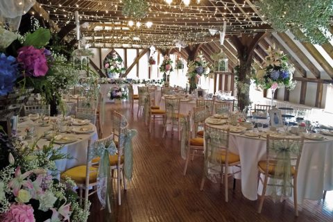 Spring Inspired Wedding Breakfast In The Tudor Barn