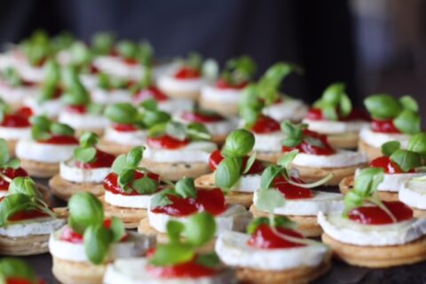 Canape - Golden Cross Goats Cheese, Pastry Canape - Golden Cross Goats Cheese, Pastry