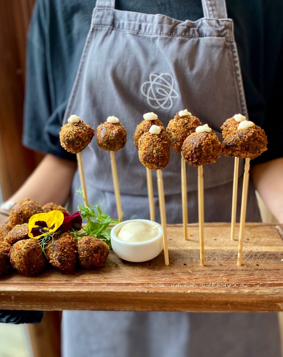 Canapes Harissa Beef Lollipop 952X1200 at Blackstock Country Estate